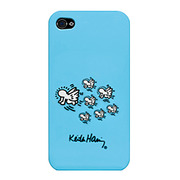 【iPhone4S/4】キースへリングiPhone4カバー”ブルーエンジェル”(Blue)
