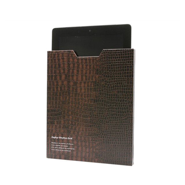 【iPad2 ケース】SMATEGO Crocodile Brown for iPad2サブ画像