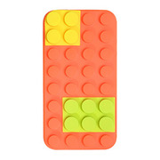 【iPhone4S/4 ケース】BlockCase for iPhone4/4S (Orange)