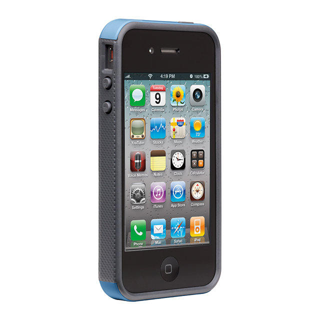 Case-Mate iPhone 4S / 4 Pop! ハイブリッド シームレス ケース, Blue/Cool Greyサブ画像