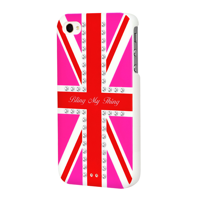 【iPhone4/4S ケース】Hot Pink Union Jack (Crystal)goods_nameサブ画像