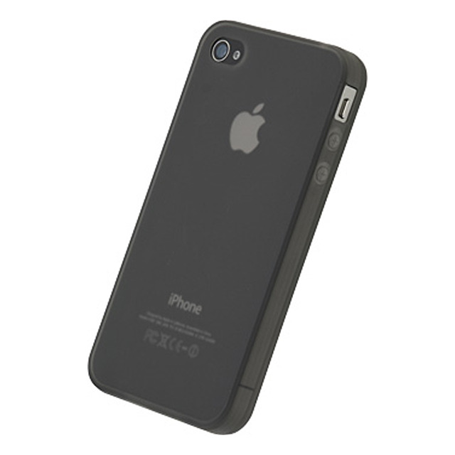 シリコーンジャケットセット for iPhone4S/4(クリアブラック)