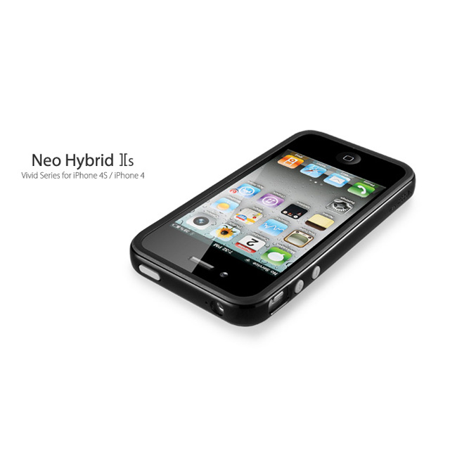 【iPhone4S/4 ケース】Neo Hybrid2S Vivid Series [Soul Black]サブ画像