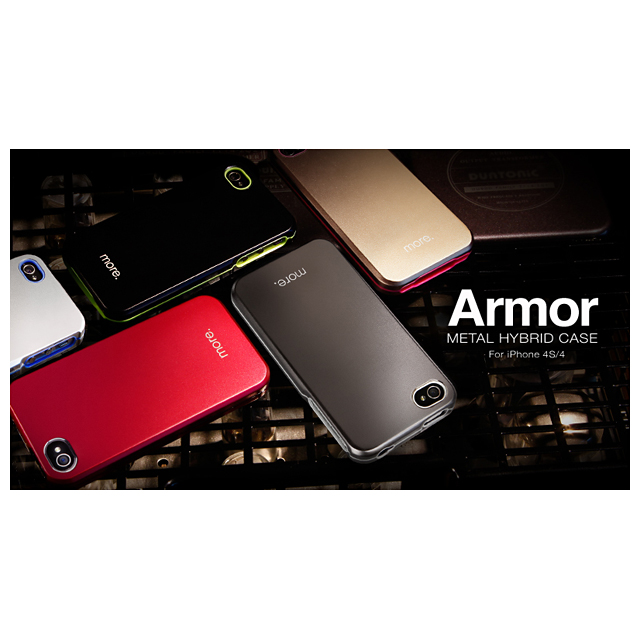 Armor Metal Hybrid Case for iPhone 4/4S Titanium?Whiteサブ画像