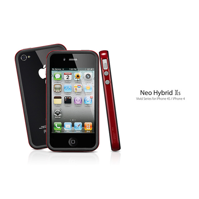 【iPhone4S/4 ケース】Neo Hybrid2S Vivid Series [Dante Red]サブ画像