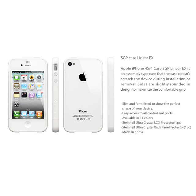 【iPhone4S/4 ケース】SGP Case Linear EX Color Series [Infinity White]goods_nameサブ画像