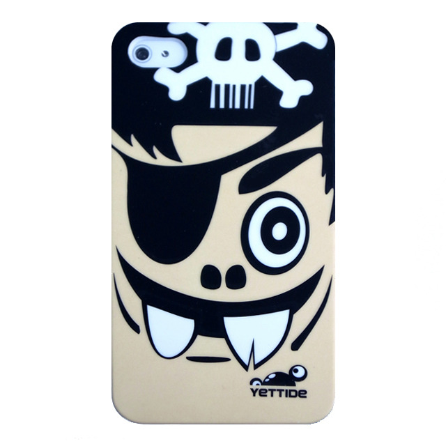 YETTIDE iPhone 4S / 4 Funny Face Case - Pirates, Black