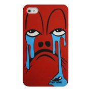YETTIDE iPhone 4S / 4 Funny Face Case - Weep, Red