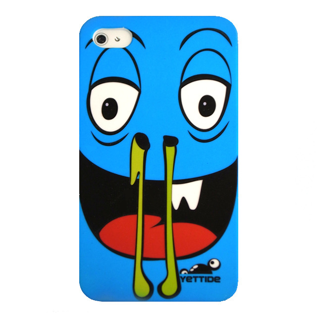 YETTIDE iPhone 4S / 4 Funny Face Case - Hanatarashi, Blue