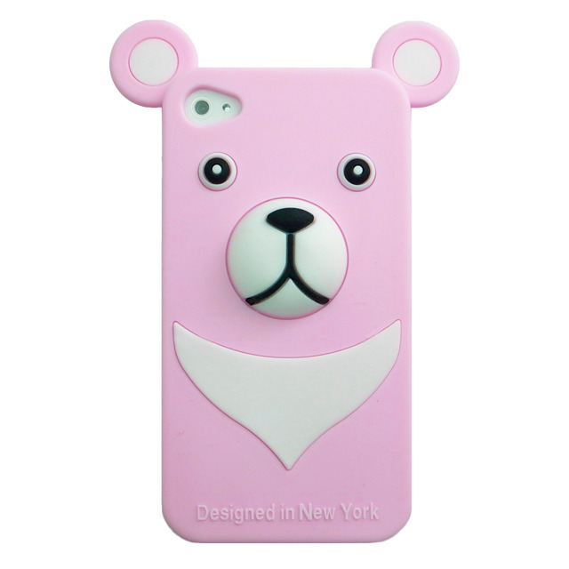 iburg iPhone 4S / 4 Full Protection Silicon Bear, Pink