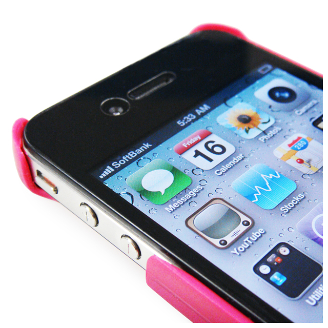 【iPhone4S/4 ケース】本革張りレザーハードケースSNAP ON Femme(ファム) series フラワーgoods_nameサブ画像