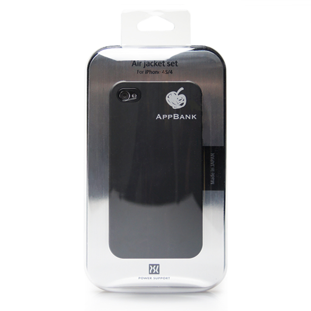 AppBankオリジナル エアージャケットセット for iPhone 4S/4 (ブラック