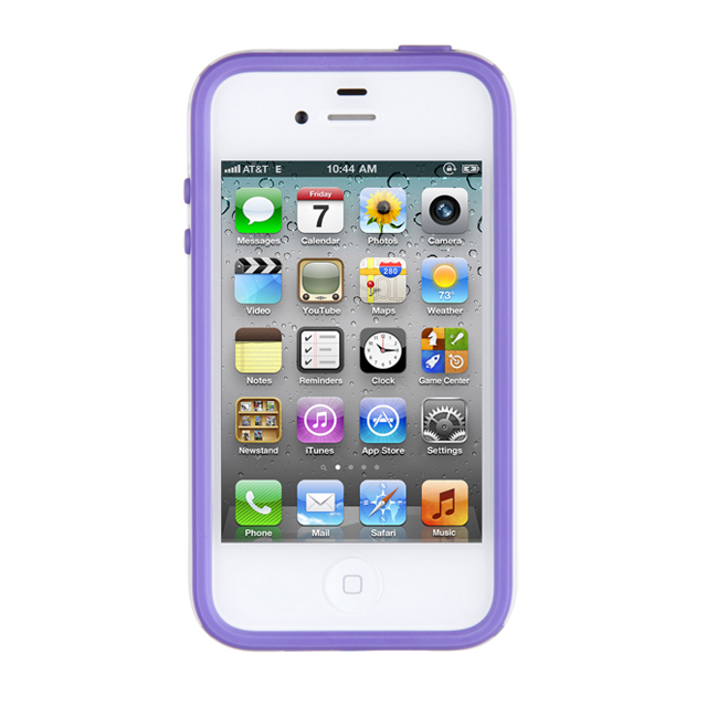 【iPhone4S/4】CandyShell View for iPhone 4S White/Aubergineサブ画像