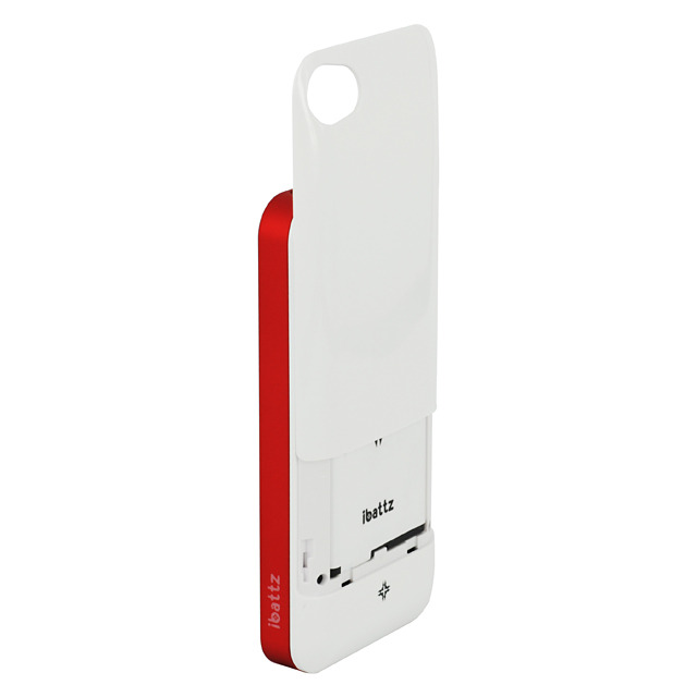 iBattz iPhone4S/4ハードケース 予備バッテリー2個付き Mojo Battery Case REMOVABLE ホワイト