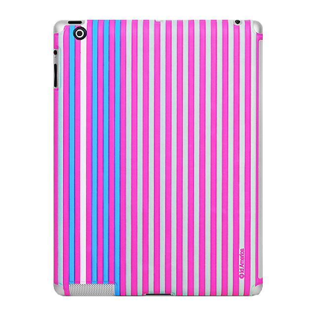 【iPad2 スキンシール】CUSHI STRIPES Hot Pink