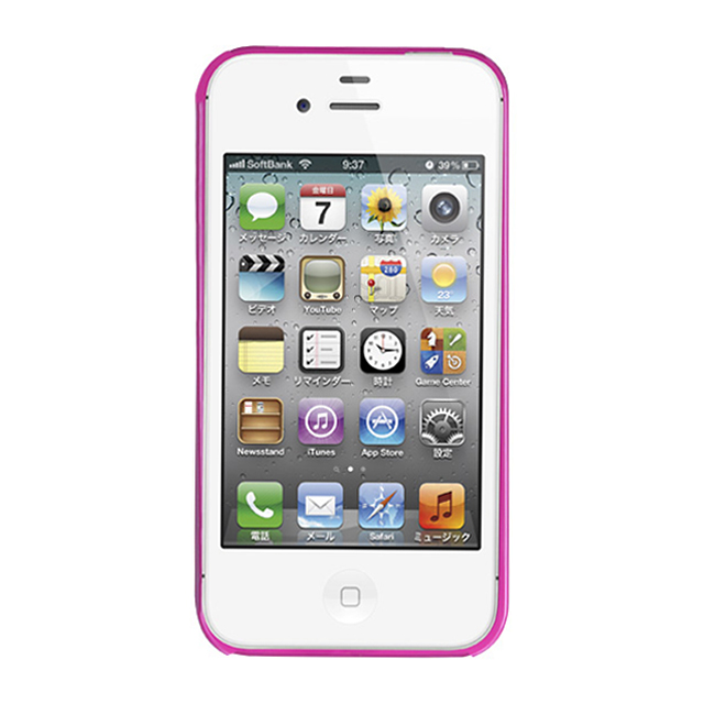 【iPhone4/4S ケース】Elegance (Hot Pink Fuchsia)サブ画像