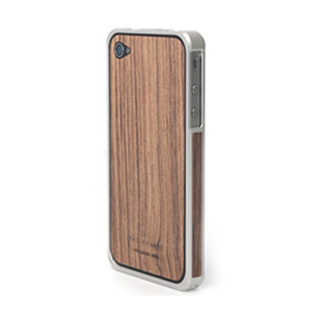 Alloy X Wood Bumper for iPhone 4/4S - Silver×Teak