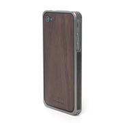 Alloy X Wood Bumper for iPhone 4/4S - Titanium×Ebony
