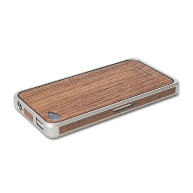Alloy X Wood Bumper for iPhone 4/4S - Silver×Teakgoods_nameサブ画像