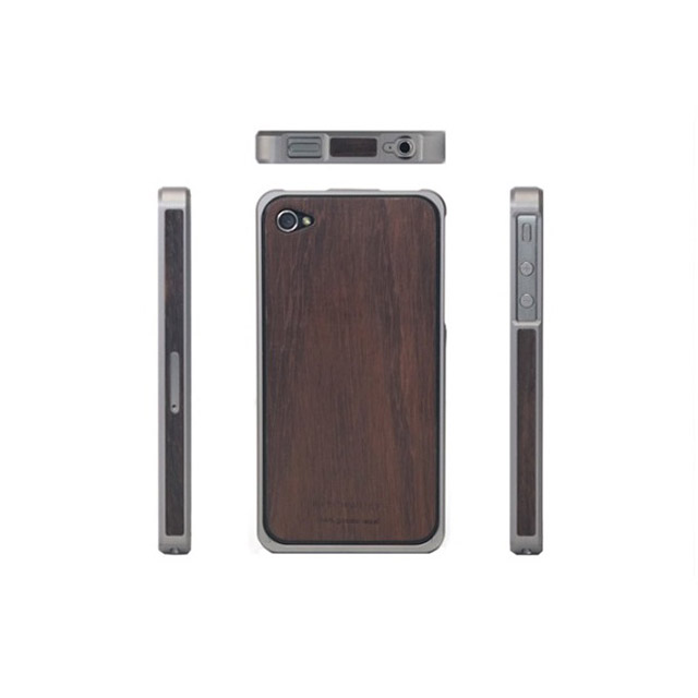 Alloy X Wood Bumper for iPhone 4/4S - Titanium×Ebonyサブ画像