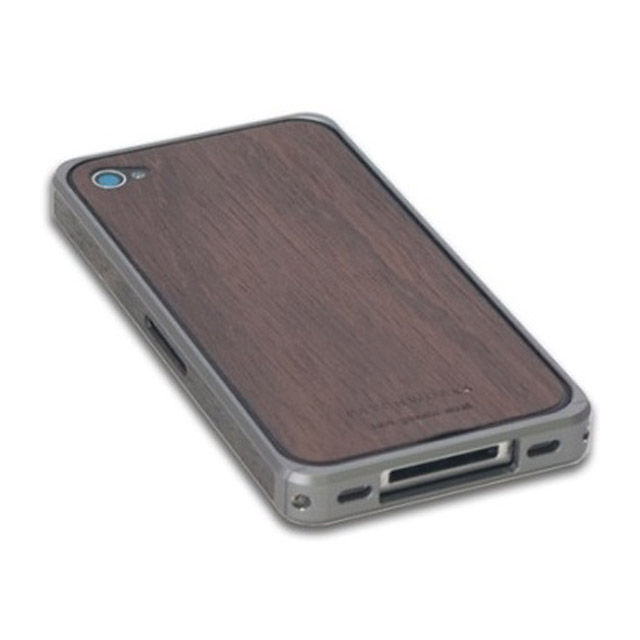 Alloy X Wood Bumper for iPhone 4/4S - Titanium×Ebonygoods_nameサブ画像
