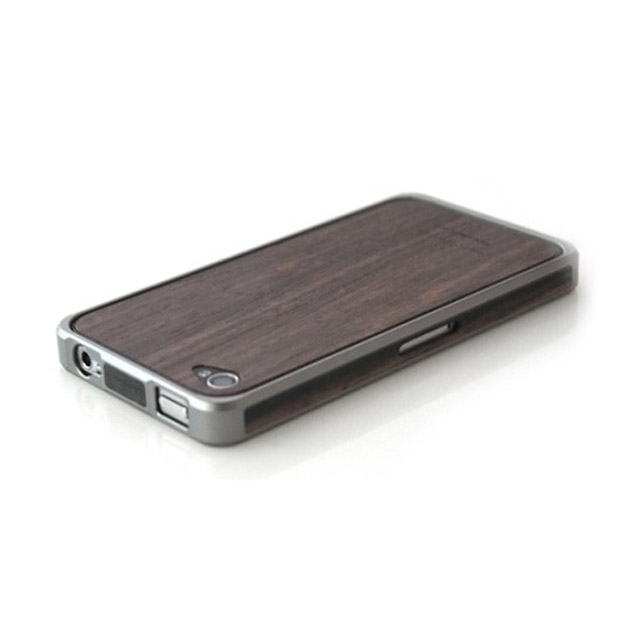 Alloy X Wood Bumper for iPhone 4/4S - Titanium×Ebonyサブ画像