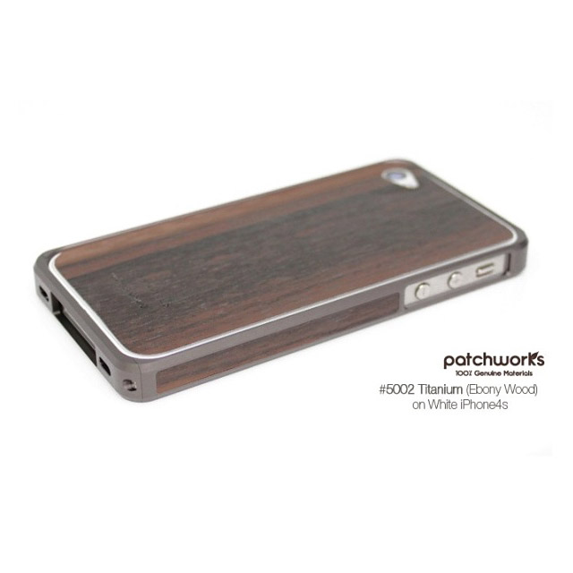 Alloy X Wood Bumper for iPhone 4/4S - Titanium×Ebonygoods_nameサブ画像