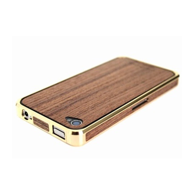 Alloy X Wood Bumper for iPhone 4/4S - 24K×Teakサブ画像