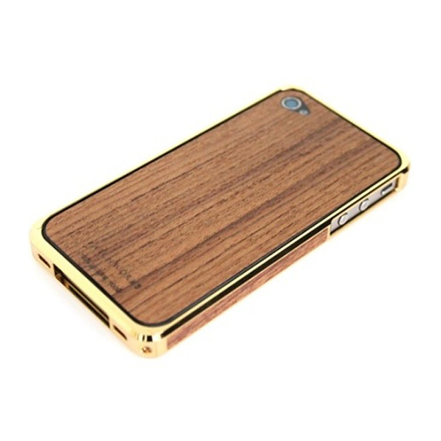 Alloy X Wood Bumper for iPhone 4/4S - 24K×Teakgoods_nameサブ画像