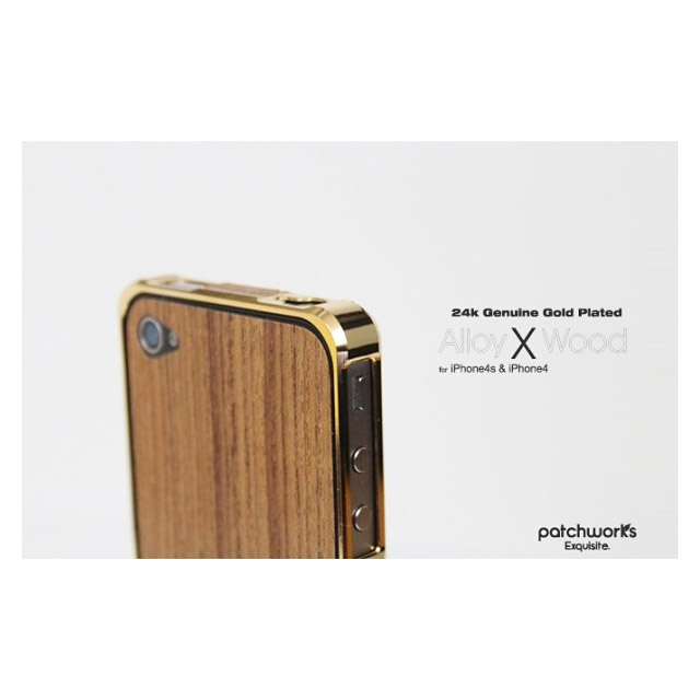Alloy X Wood Bumper for iPhone 4/4S - 24K×Teakサブ画像