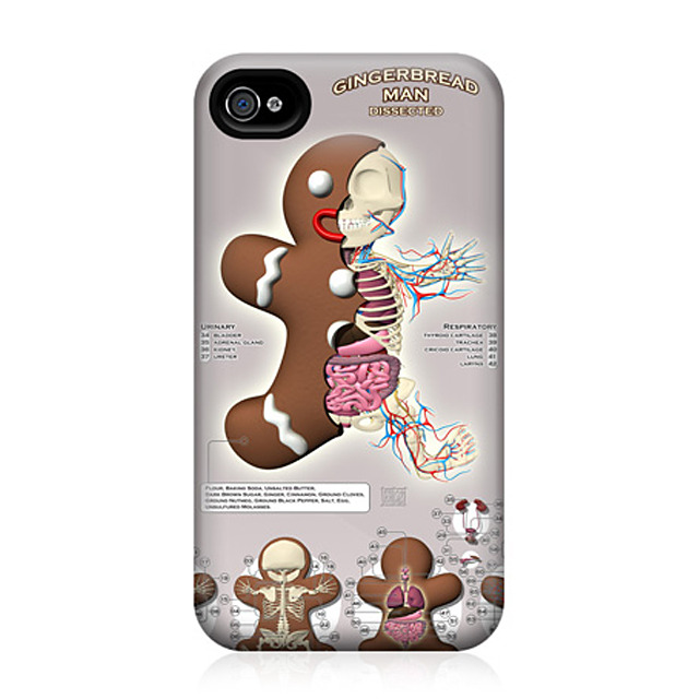 【iPhone4S/4 ケース】GELASKINS Hardcase Gingerbread Man Dissected