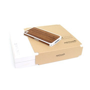 Alloy X Wood Bumper for iPhone 4/4S - White×Teak