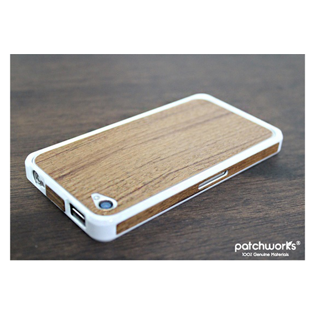 Alloy X Wood Bumper for iPhone 4/4S - White×Teakサブ画像