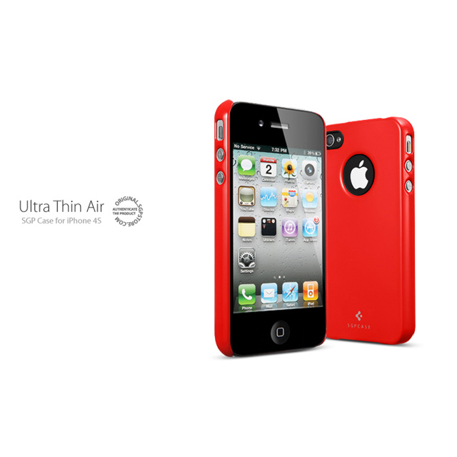【iPhone4S/4 ケース】SGP Case Ultra Thin Air Pastel Series [Dante Red]サブ画像