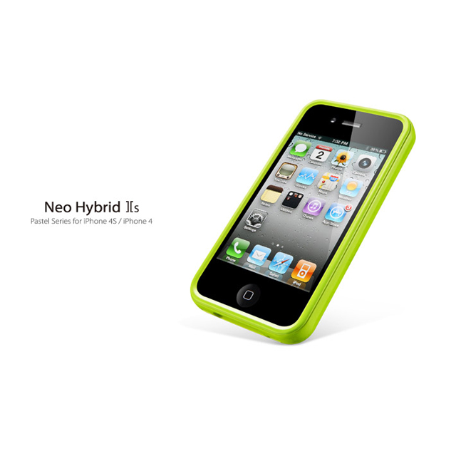 【iPhone4S/4 ケース】Neo Hybrid2S Pastel Series [Lime]サブ画像