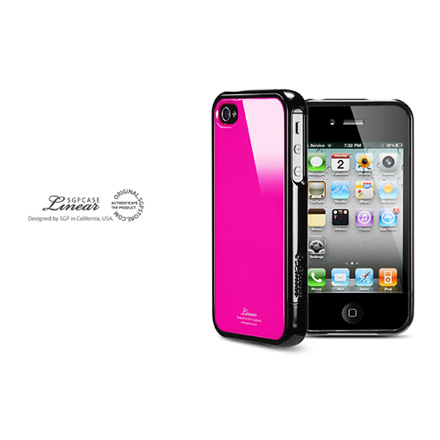【iPhone4S/4 ケース】SGP Case Linear Color Series [Fantasia Hot Pink]サブ画像