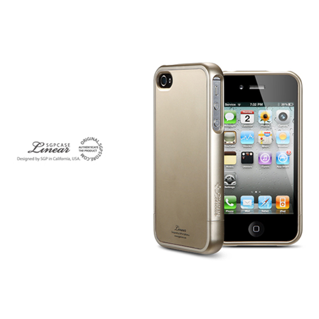 【iPhone4S/4 ケース】SGP Case Linear Color Series [Champagne Gold]サブ画像