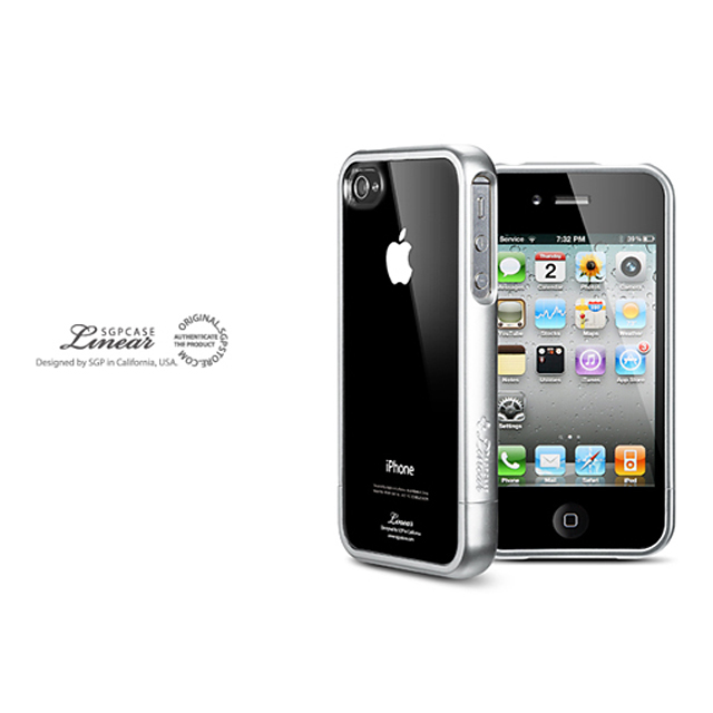 【iPhone4S/4 ケース】SGP Case Linear Crystal Series [Satin Silver]goods_nameサブ画像