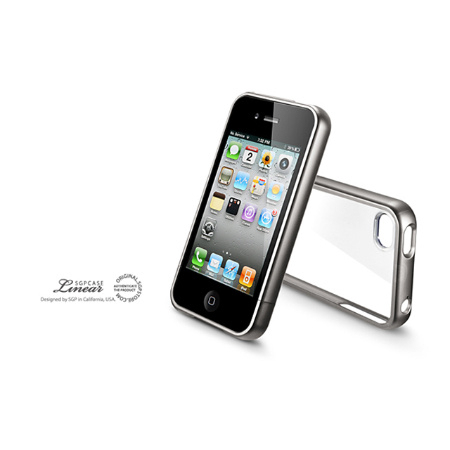 【iPhone4S/4 ケース】SGP Case Linear Crystal Series [Gun Metal]goods_nameサブ画像