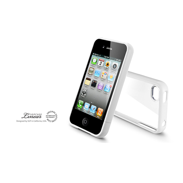 【iPhone4S/4 ケース】SGP Case Linear Crystal Series [Smooth White]サブ画像