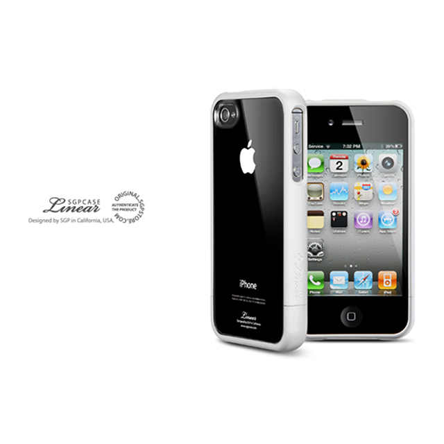 【iPhone4S/4 ケース】SGP Case Linear Crystal Series [Smooth White]サブ画像