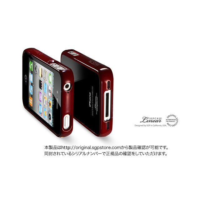 【iPhone4S/4 ケース】SGP Case Linear Crystal Series [Dante Red]goods_nameサブ画像