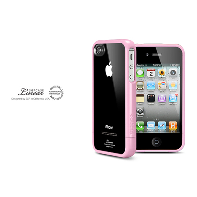 【iPhone4S/4 ケース】SGP Case Linear Crystal Series [Sherbet Pink]サブ画像
