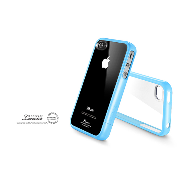 【iPhone4S/4 ケース】SGP Case Linear Crystal Series [Tender Blue]サブ画像