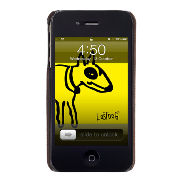 LOSTDOG iPhone4/4S用スウェード調マイクロファイバーケース/ブラウンサブ画像