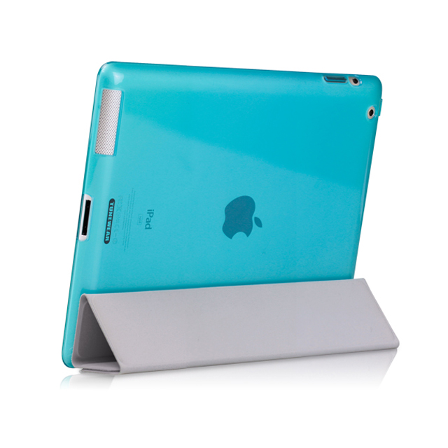 【iPad(第3世代/第4世代) iPad2 ケース】SOFTSHELL for iPad (第3世代)/iPad 2 fits Smart Cover ブルーサブ画像