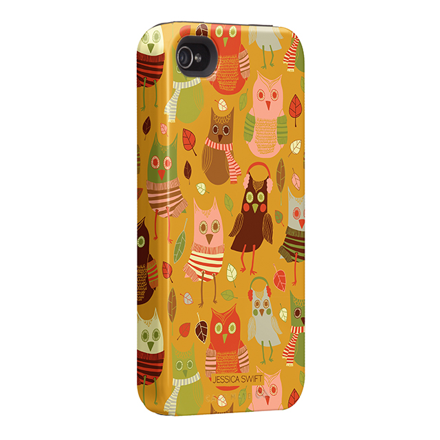 Case-Mate iPhone 4S / 4 Hybrid Tough Case, ”I Make My Case” Cosy Forest / Fall Owlsサブ画像