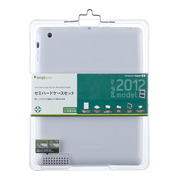 【iPad(第3世代)】iPad用セミハードケースセット (ホワイト)