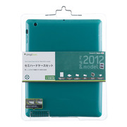【iPad(第3世代)】iPad用セミハードケースセット (グリ...