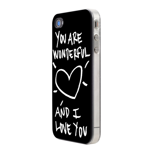 【iPhone ケース】iPhone4/4S用リサイクル保護PCケース/You are wonderful(ブラックハート)サブ画像
